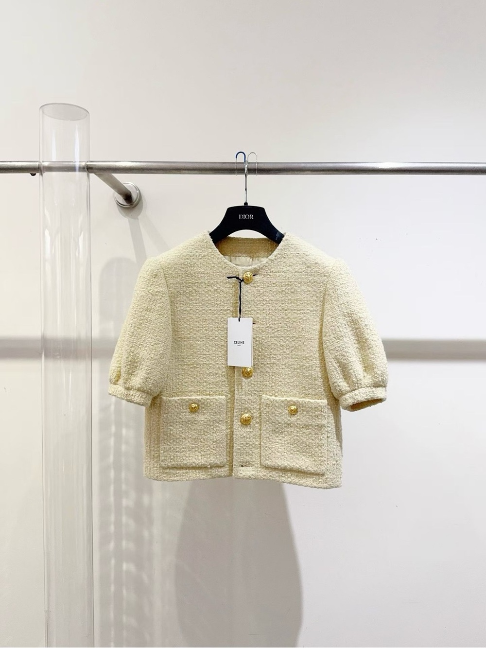 Celine Ivory/White Labeled Silk-Lined Piece
